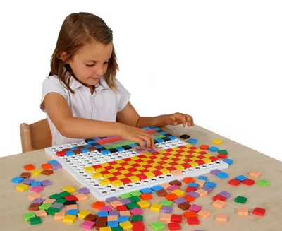 Set tablă mozaic cu 350 de piese pătrate, 39 x 39 cm