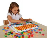 Set tablă mozaic cu 350 de piese pătrate, 39 x 39 cm