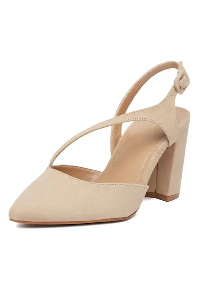 Pantofi dama - bej - textil - Bej
