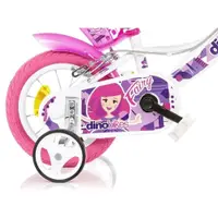 Bicicleta pentru copii Dino Bikes Fairy Alb 12 inch