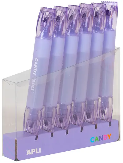 Textmarker cu doua capete APLI Candy - Violet neon