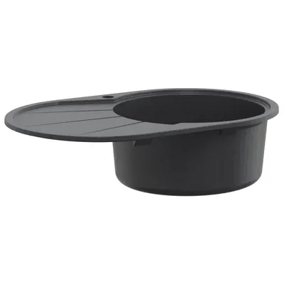 vidaXL Chiuvetă de bucătărie cu o cuvă Granit 77 x 49 x 20,5 cm Grafit