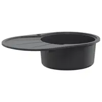 vidaXL Chiuvetă de bucătărie cu o cuvă Granit 77 x 49 x 20,5 cm Grafit