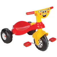 Tricicleta pentru copii Pilsan Smart Red cu pedale,design ergonomic si durabil,roti rezistente,usor de manevrat de la 3 ani pana la 35 kg,claxon inclus