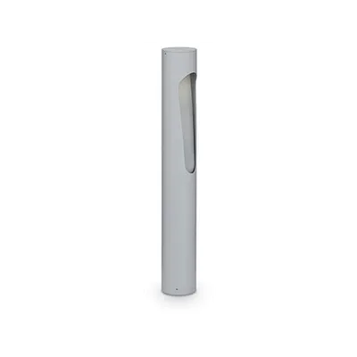 Stalp de gradina Polaris, 1 bec, dulie G9, D:85 mm, H:605 mm, Gri