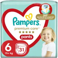 Pampers Premium Care Pants Size 6 scutece de unică folosință tip chiloțel 13 - 19 kg 31 buc