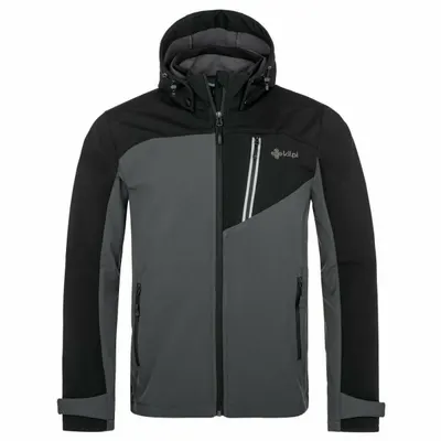 Geaca Softshell KILPI Ravio, Gri Inchis, Barbati