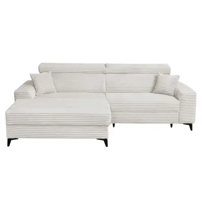 Coltar FLORIDA ONE L TILIA extensibil, cu arcuri si lada depozitare, colt stanga, bej, 280x175x95 cm