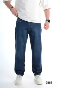 Blugi Bărbați Denim Relaxed Fit Jogger Classic Dark-Blue Bgas1169(9868) (mărime: 36)