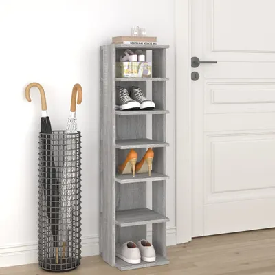 vidaXL Pantofar, gri sonoma, 27,5x27x102 cm, lemn prelucrat