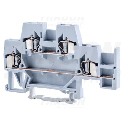 Clema sir industriala etajata,cu arc, pe sina, gri TSKC2,5E 500V 20A 0.08-2.5 mm2 4P