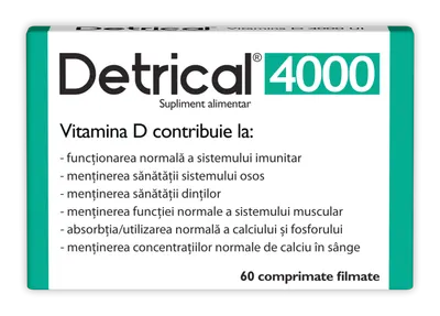 Detrical Vitamina D 4000UI, 60 comprimate, Zdrovit