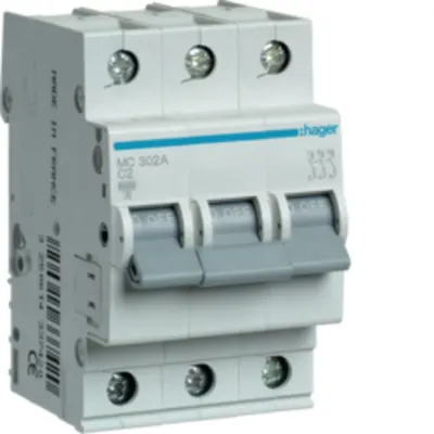 Disjunctor 3P, 1A, 6kA, C, 3M