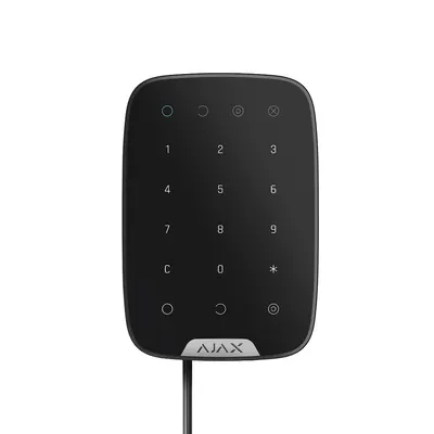 Tastatura cu touch cablata Ajax Keypad Fibra BL, 15 taste, silent alarm, 2000 m, 4 fire