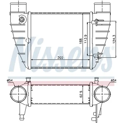 Intercooler, compresor NISSENS 96426