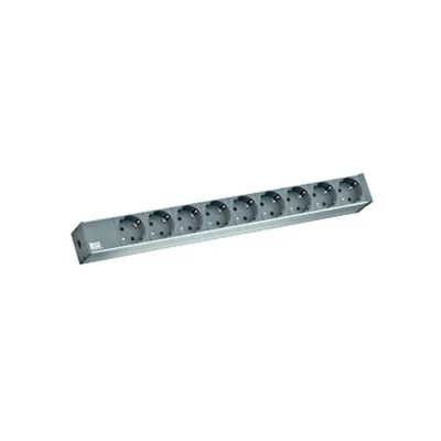 PDU19'' 9xSchuko, 2 m fisa Schuko si AL Negru