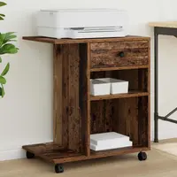 vidaXL Suport pentru imprimantă Lemn vechi 60 x 40 x 68,5 cm