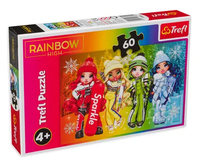 Puzzle Trefl din 60 de piese - Păpușile Rainbow High