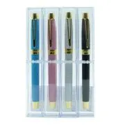 Stilou CNX 8053, alimentare pompita, corp metalic diverse culori sidefat, cutie plastic