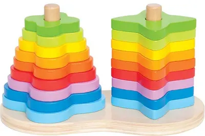 Forme de aranjat de la Hape - Turn dublu, din lemn