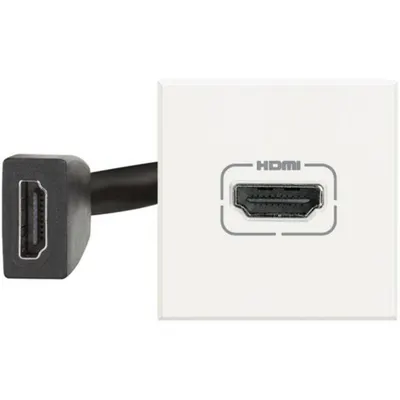 Conector HDMI tip A V1.3 - Cu surub - Axolute - Alb - 2 module
