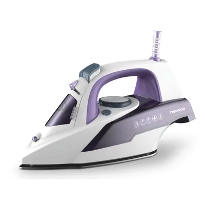 Fier de calcat Daewoo, putere 3000 W, talpa ceramica, jet abur puternic 25 g/minut, abur vertical, capacitate rezervor 300 ml, Mov