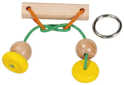 Puzzle logic 3D din lemn Fridolin - Eliberează inelul