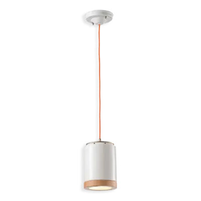 Lustra, lampa suspendata RETRO MATECA FINISH 05 - SMALTO BIANCO C988
