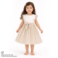Rochie copii Chicco, Bej cu model, 01245-70MC