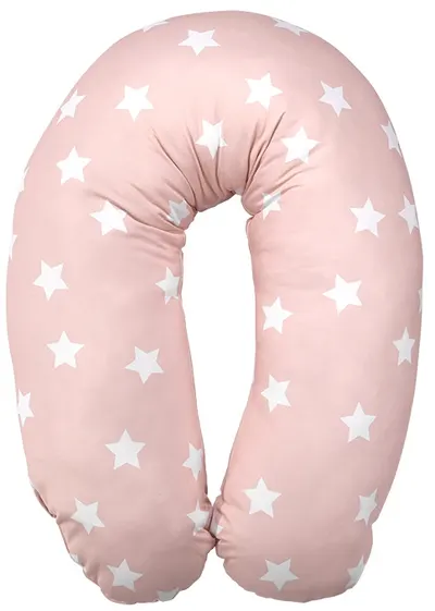 Perna de alăptare Lorelli - Stars, 190 cm, Pale Blush