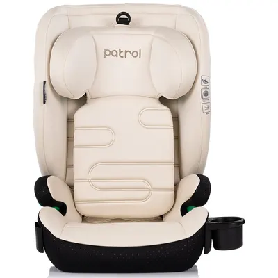 Scaun auto pentru copii Chipolino Patrol Cashmere I-Size 100-150 cm cu sistem Isofix, husa detasabila si suport pentru pahar