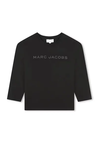 Bluza de bumbac cu logo - Negru