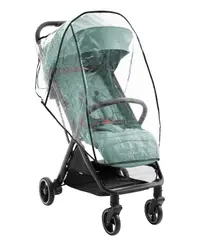 Carucior pentru copii KikkaBoo Lauren Mint 0-4 ani,pliere automata One Touch, pozitie de somn, greutate admisa 22kg, spatar reglabil, baldachin cu fereastra, cadru usor din aluminiu