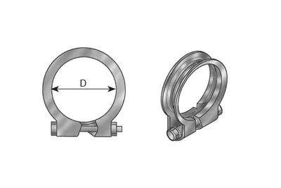 Colier sistem esapament (147mm-142mm, aluminiu) potrivit RVI MAGNUM DXi12-MIDR06.35.40P 41 09.90