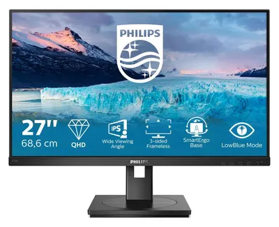 Monitor Consumer Philips S Line 275S1AE/00, 27", 2560 x 1440 pixeli, Black, 3 ani Garantie