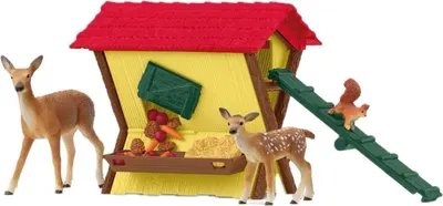 Set joc Schleich Farm World - Hrănitoare pentru animale de pădure