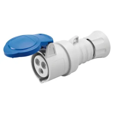 Priza industriala mobila HP - IP44/IP54 - 2P+E 16A 200-250V 50/60HZ - BLUE - 6H - FAST WIRING