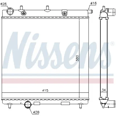 Radiator, racire motor NISSENS 63505