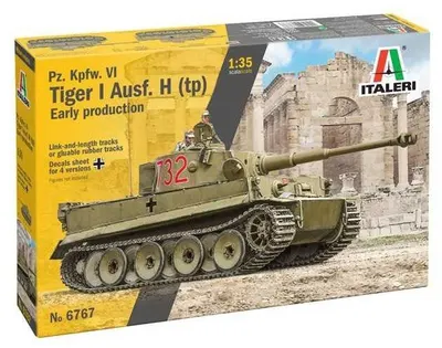 Italeri Model asamblabil Militar: Tancuri - Tanc greu german Pz. Kpfw. VI Tiger I Ausf. H (tp) Producție timpurie