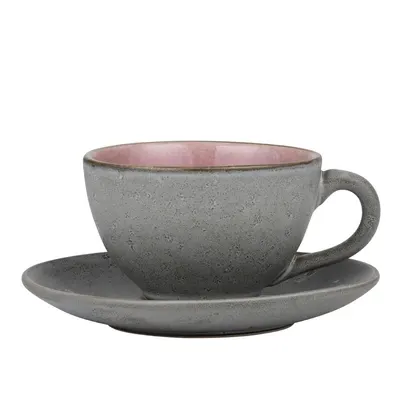 Ceașcă roz/gri pentru cappuccino din ceramică 240 ml Gastro Grey/Light Pink – Bitz
