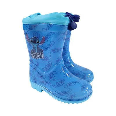 Cizme de ploaie cu snur, albastru, Happy, Stitch Engros