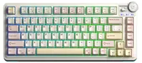 Tastatură mecanică Aula - AU75, wireless, switch Bloomfield Linear, RGB, bej