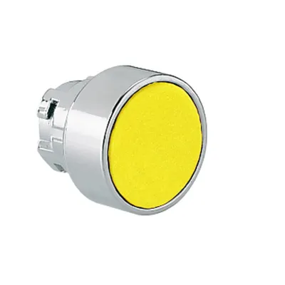 Push-Push Button Actuator, Ø22mm 8lm Metal Series, Flush, Yellow