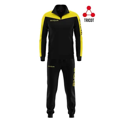 Givova Roma Sportset Black -Yellow L - Respirabil și durabil