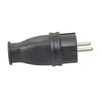 Stecher Cauciucat, Fara Cablu, 16A, IP44, Negru