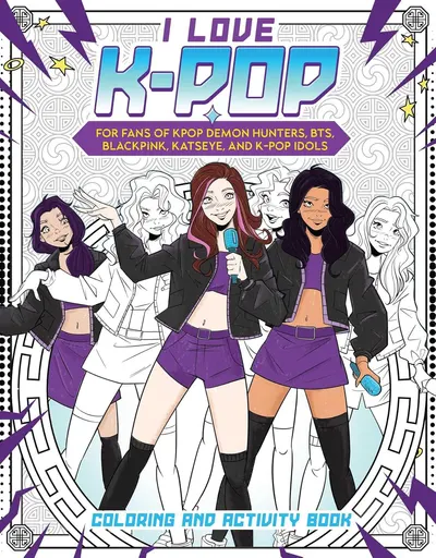 Carte de colorat Reel Ink Press - I Love K-pop
