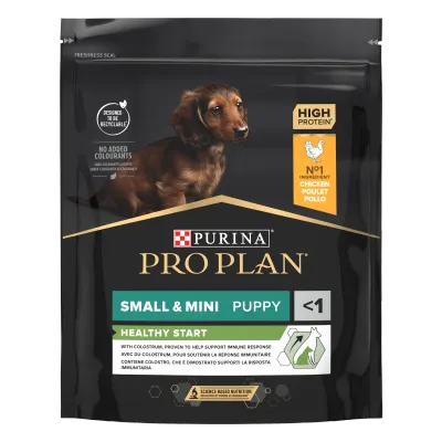 PURINA PRO PLAN PUPPY Healthy Start, Talie Mică și Foarte Mică, Pui, 700 g
