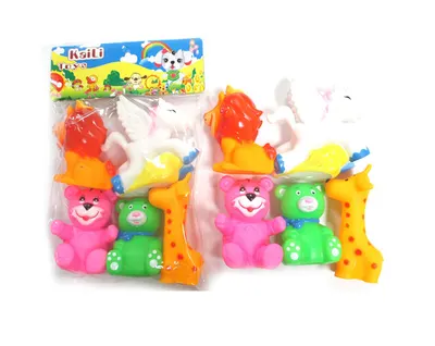 Set 5 jucării de baie din cauciuc pentru bebeluși Kaili Toys, Piuitoare vesele 6511110032842 (copie) Engros