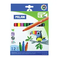 Carioci, 12 culori/set, varf conic Milan