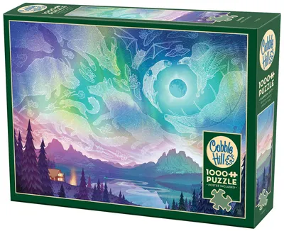 Puzzle Cobble Hill din 1000 de piese - Luminile nordului